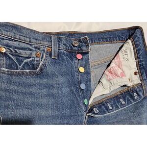 145th Birthday Levis, Button Fly In Colors, Distressed, Skinny Fit